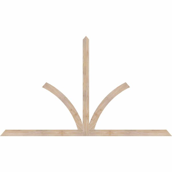 Ekena Millwork Richland Smooth Timber Gable Bracket, Douglas Fir, 96"W x 56"H x 1 1/2"D x 3 1/2"F, 14/12 Pitch GBW096X56X0204RIC00SDF - main